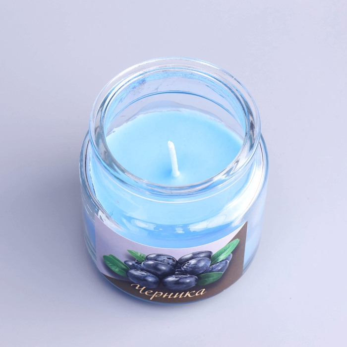 Свеча в банке ароматическая  Свеча в банке ароматическая "Лесная черника" 6х8,5см