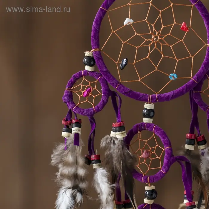 Ловец снов Ловец снов "Пять пурпурных колец" 0,7х15х40 см