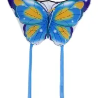 Воздушный змей &laquo;Бабочка&raquo;, с леской, голубой