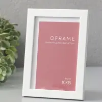 Фоторамка для фото 10х15 см "Oframe", пластик, белый, (пластик экран)
