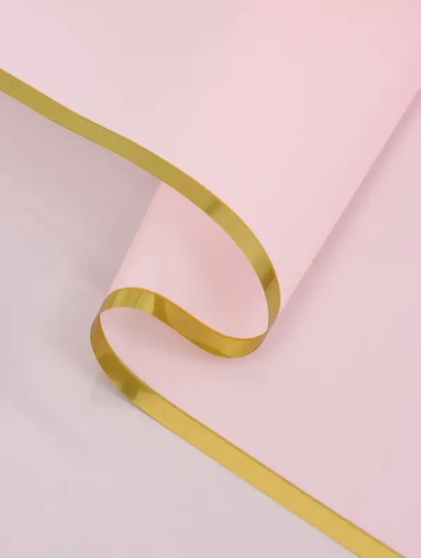 Пленка для цветов, &laquo;Кайма с тиснением&raquo;, розовая, 57&times;57 см