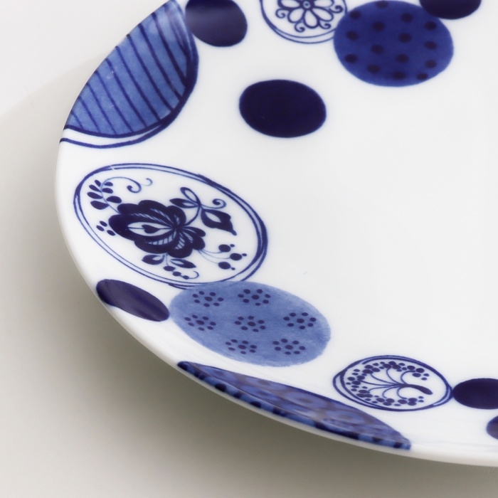 Тарелка Тарелка "Романс мозаика", д-270мм, нео гжель