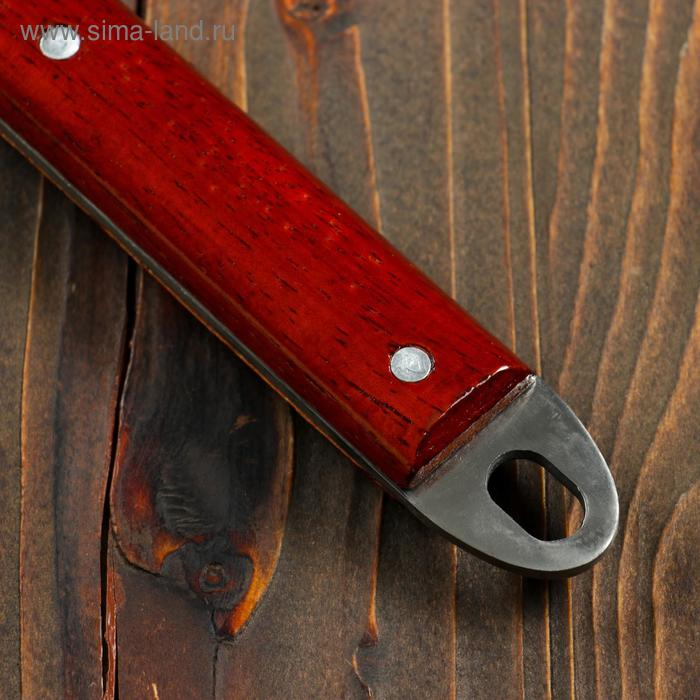 Шумовка для казана узбекская 60см, глубокая, с деревянной ручкой Шумовка для казана узбекская 60см, глубокая, с деревянной ручкой