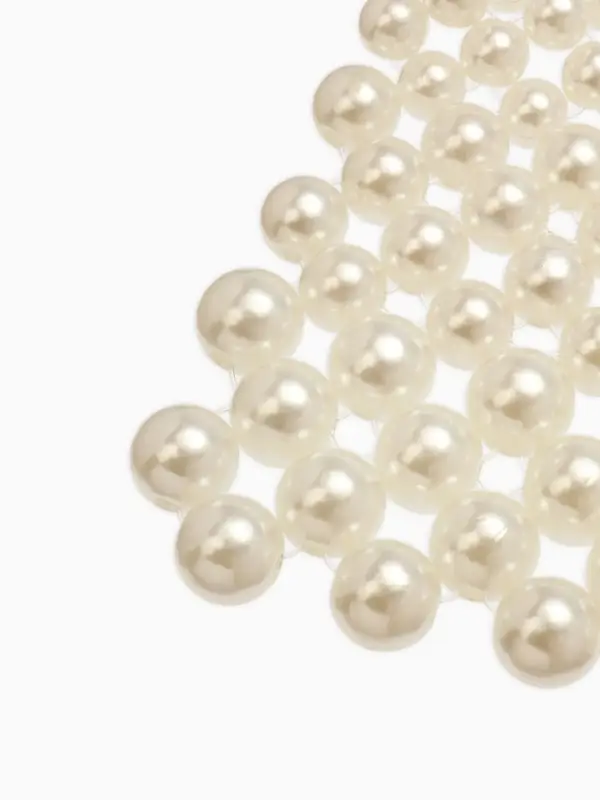 Колье-чокер жемчуг "Богема" россыпь, цвет белый  d=8/10/12