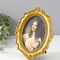 Фоторамка полистоун 12х17 см "Фрейлина" золото 1,5х18,5х23,8 см