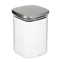 VETTA Рельеф Банка для хранения с металлической крышкой 1000мл, 14х10см, стекло