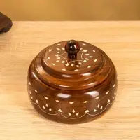 Ваза для конфет "Ассорти" 15х15х10 см, дерево шишам Ваза для конфет "Ассорти" 15х15х10 см, дерево шишам