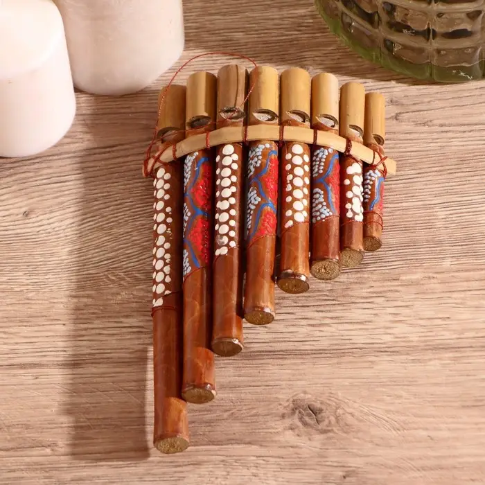 Сувенирный музыкальный инструмент  Сувенирный музыкальный инструмент "Флейта" 20х3х14 см МИКС