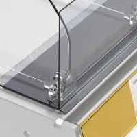 Ограничитель передний пластиковый самоклеящийся с Т-профилем, 1000&times;50&times;80 мм, прозрачный