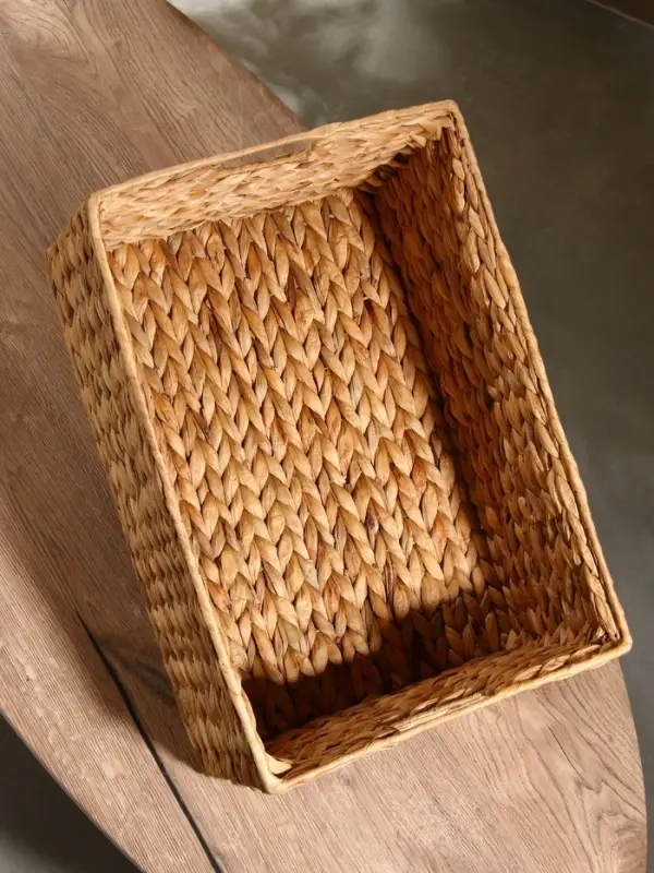 Корзинка прямоугольная, 44&times;30&times;20 см, водный гиацинт