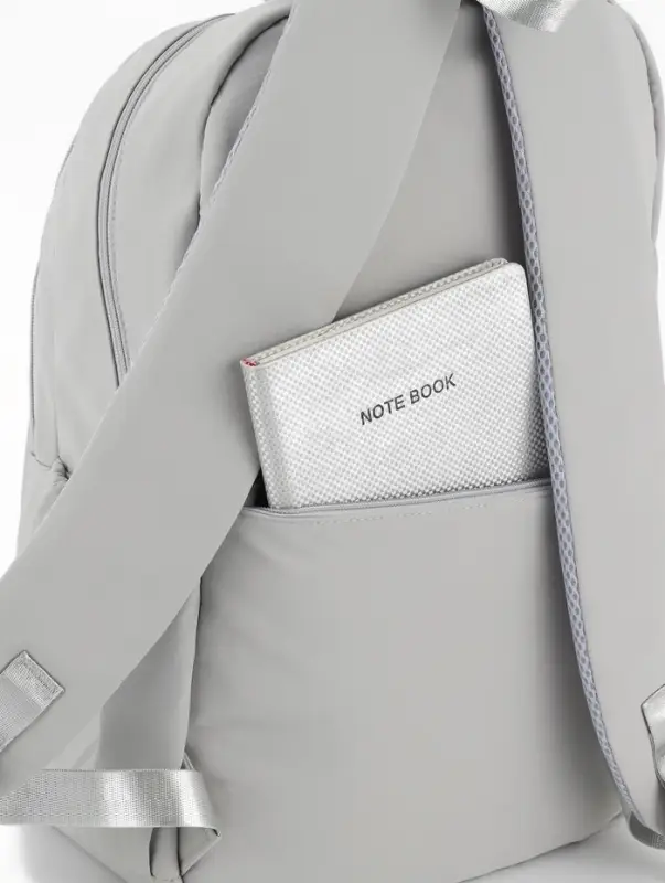Рюкзак школьный, однотонный, 32&times;14&times;45 см, серый