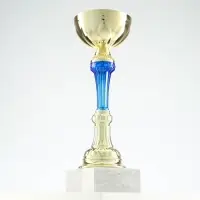 Кубок 132B, наградная фигура, золото, подставка камень, 24&times;8&times;7 см