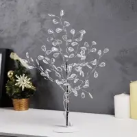 Светодиодный куст &laquo;Лепестки&raquo; 35&times;26&times;3 см, 10 LED, постоянное свечение, от батареек CR2032&times;2 (в комплекте), свечение тёплое белое