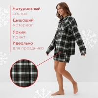 Пижама женская (рубашка и шорты) KAFTAN размер 40-42, зелёный