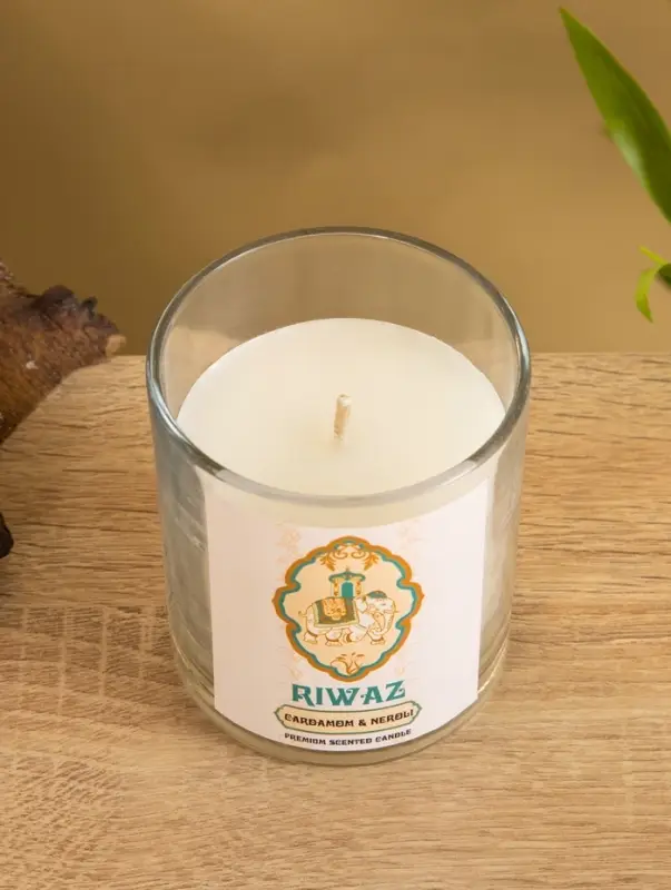 Свеча ароматическая в стекле "Лаванда" соевый воск 120гр