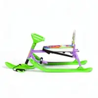 Снегокат &laquo;Twiny1+&raquo; с монстриками, со спинкой, зелёный, фиолетовый, TW1+/МН Nika Kids