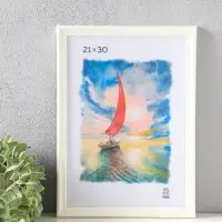 Фоторамка для фото 21х30 см, NORD, мдф, (пластик экран) белый