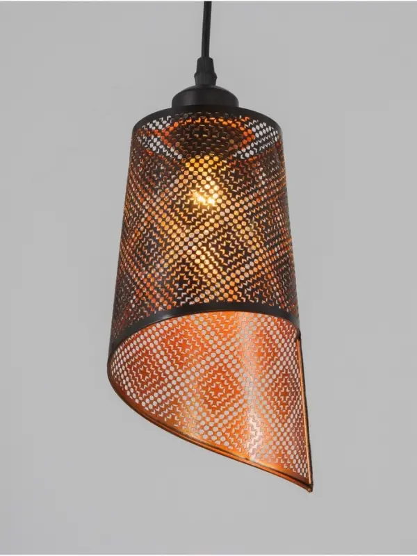 Светильник потолочный BayerLux &laquo;Манчестер&raquo; (Узор), 1&times;40 Вт, Е27, черный, 12.5&times;12.5&times;24+100 см