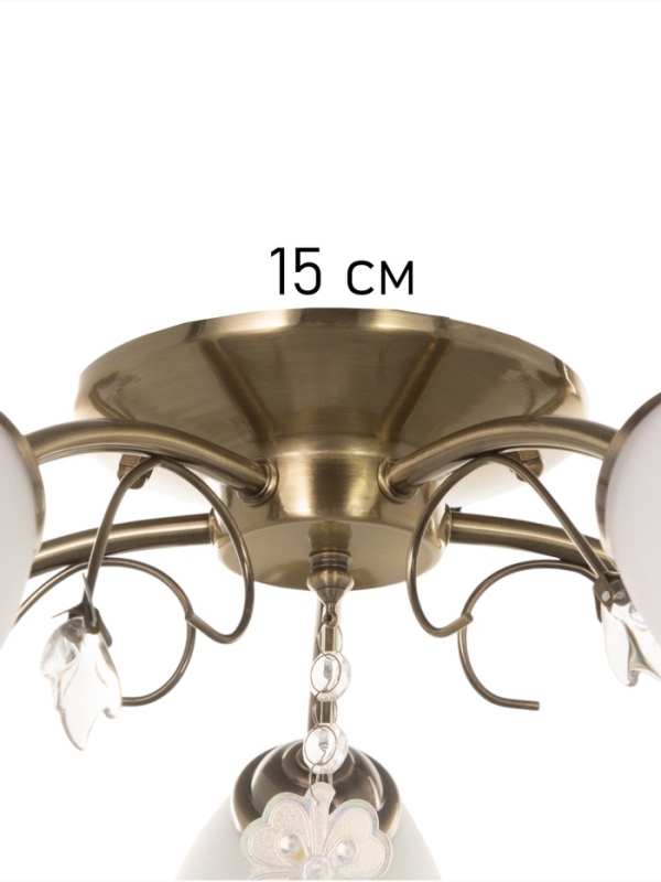 Люстра Люстра "Луиза" 5х40Вт Е27 бронза 58х58х26см