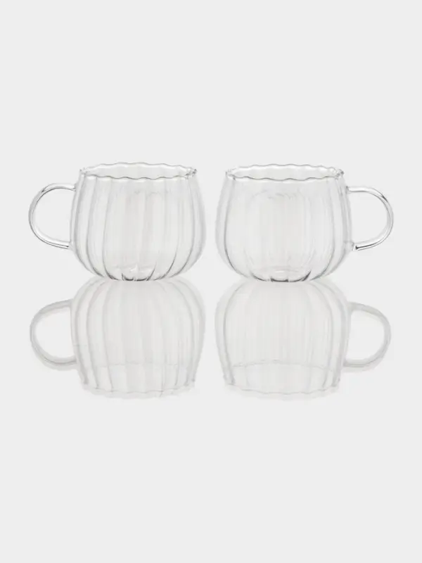 Набор кружек "Диана" 2 шт, боросиликатное стекло, 400 мл