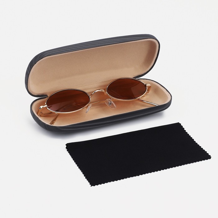 Футляр для очков на хлопушке, длина 16 см, цвет серый Футляр для очков на хлопушке, длина 16 см, цвет серый