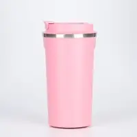 Термокружка Мастер К Original, 500 мл, Original, с надписью Coffee, сохраняет тепло 10 ч, нержавеющая сталь, розовая