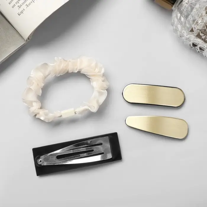 Набор для волос Набор для волос "Толиман" (1 резинка-6 см,3 невидимки-7 и 5 см) золото