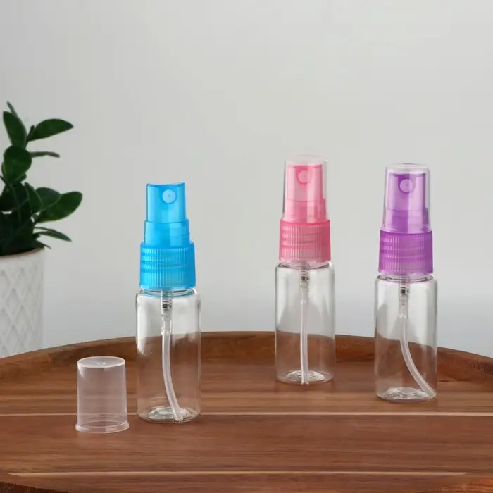 Бутылочка для хранения, с распылителем, 20 мл, МИКС, прозрачная Бутылочка для хранения, с распылителем, 20 мл, МИКС, прозрачная