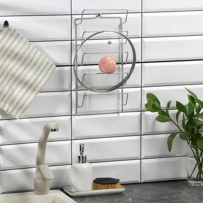 Подвеска для крышек, 5 ярусов, 32&times;16 см, хром