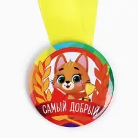 Медаль детская «Самый добрый», d = 5 см.