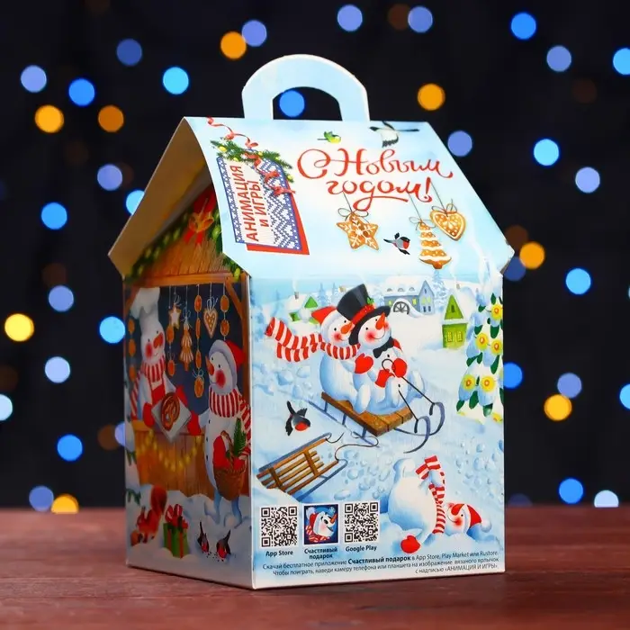 Подарочная коробка «Ярмарка» , домик 12×12×19 см