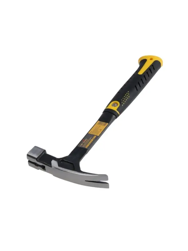 Молоток-гвоздодер ТУНДА ПРОФИ, цельнокованый, квадратный боек с магнитом, 2К рукоятка, 600 г   10777 Молоток-гвоздодер ТУНДА ПРОФИ, цельнокованый, квадратный боек с магнитом, 2К рукоятка, 600 г   10777