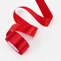 Лента атласная, 40 мм, 23&plusmn;1 м, красная №26