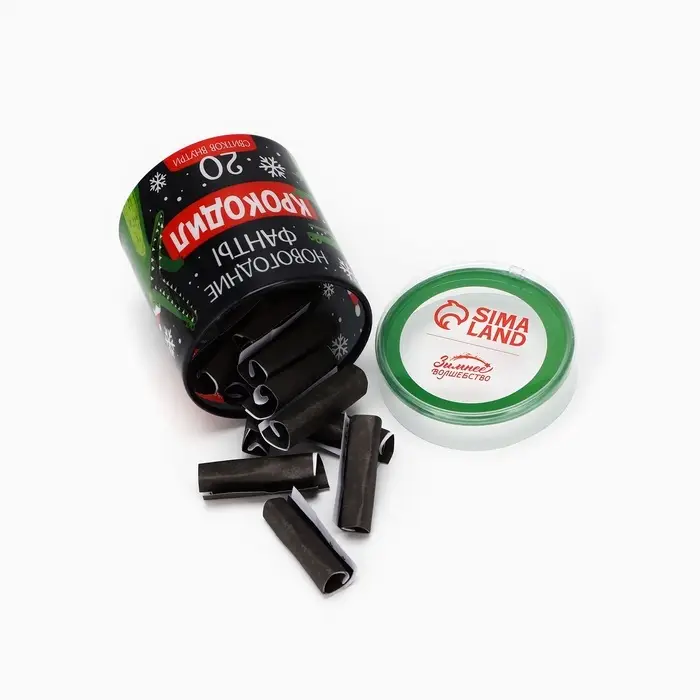 Тубус пожеланий «Новогодние фанты», 20 свитков, 7х7см Тубус пожеланий «Новогодние фанты», 20 свитков, 7х7см