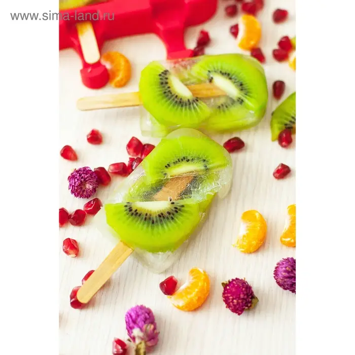 Форма для мороженого «Эскимо макси», силикон, 19.5×14.5×2.5 см, 3 ячейки (8.2×4.6 см), МИКС Форма для мороженого «Эскимо макси», силикон, 19.5×14.5×2.5 см, 3 ячейки (8.2×4.6 см), МИКС