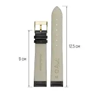 Ремешок для часов, мужской, 20 мм, запряжник 75 мм, горт 115 мм, натуральная кожа, чёрный Ремешок для часов, мужской, 20 мм, запряжник 75 мм, горт 115 мм, натуральная кожа, чёрный