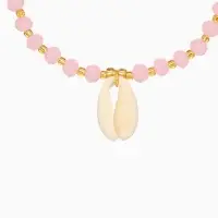 Браслет "Лила" длина 16 см, цв. розовый, золотистый Браслет "Лила" длина 16 см, цв. розовый, золотистый