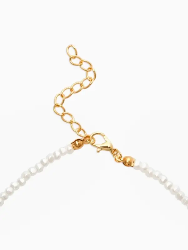 Чокер &laquo;Морской мир. Жемчуг барочный&raquo;, L=40 см, белый в золоте