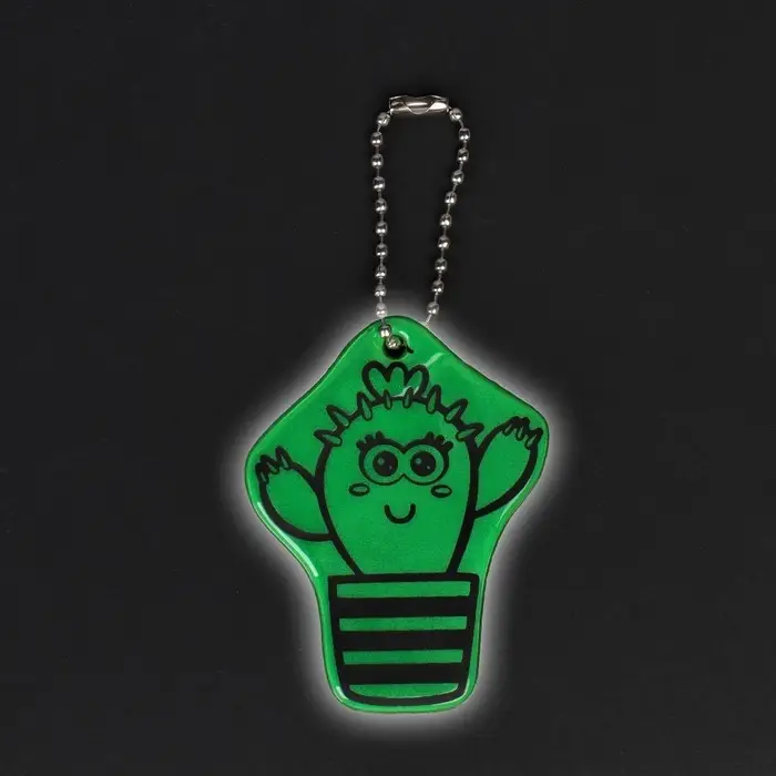 Светоотражающий элемент «Кактус», двусторонний, 6×4.6 см, зелёный Светоотражающий элемент «Кактус», двусторонний, 6×4.6 см, зелёный