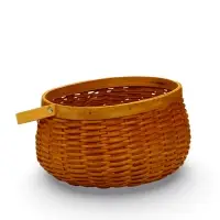 Корзина плетёная для хранения Wif, с ручкой, лоза, коричневая, набор 3 шт.