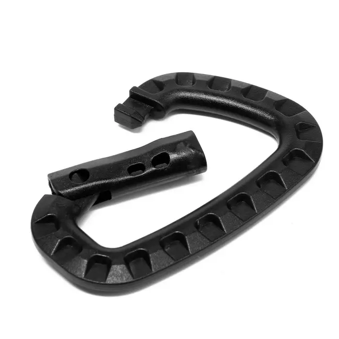 Карабин тактический D-образный ТУНДРА, 84×56×7 мм, черный Карабин тактический D-образный ТУНДРА, 84×56×7 мм, черный