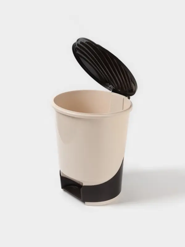 Ведро для мусора, 10 л, с педалью, МИКС