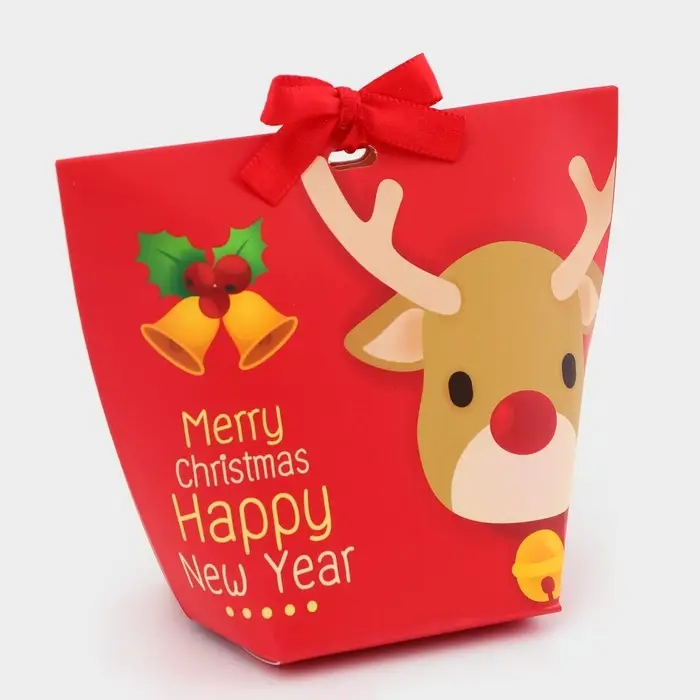 Коробка складная Новогодняя 7×5.5×10 см