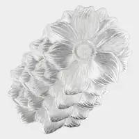 Набор салфеток для стола Доляна &laquo;Цветок&raquo;, 38&times;38 см, 4 шт., ПВХ, серебристый