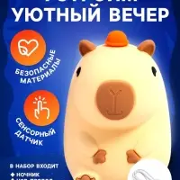 Ночник ZABIAKA &laquo;Капи ночник&raquo;, 2 режима работы, от USB