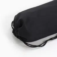 Чехол для очков на затяжке, плотность 230 г/м&sup2;, размер 9.2&times;0.5&times;17.5 см, чёрный