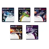 Тетрадь 12 листов в линейку ErichKrause Space Tour, обложка мелованный картон, блок офсет, белизна 100%, МИКС
