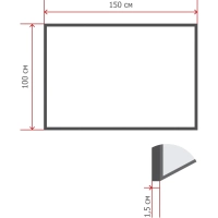 Доска пробковая Attache 100х150 см деревян. рама