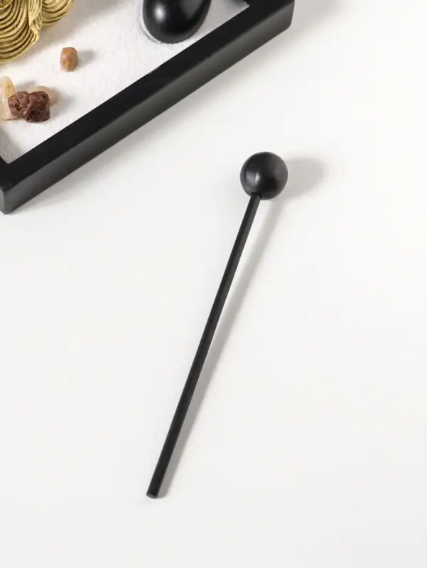 Сад Дзен "Будда в розовом, медитация у гонга" песок+камни+аромапалочки 13,2х15х16 см