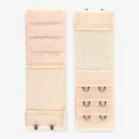 Застёжка для бюстгальтера, удлинитель, 3 ряда 2 крючка, 3.2&times;10.5 см, 5 шт., бежевая